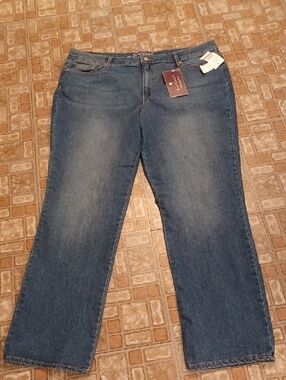 Gloria Vanderbilt Medium Blue Flare Jeans Slimming Size 20
